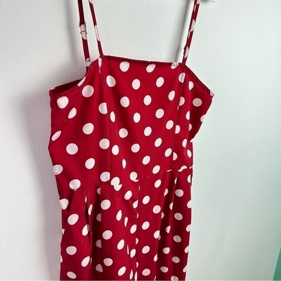 Shein Wide Leg Dotted Cropped Jumpsuit Small - Picture 2 of 7